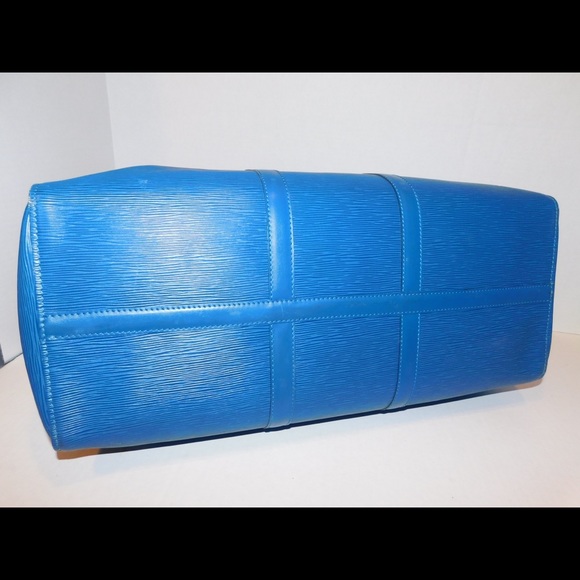 Louis Vuitton Blue Epi Keepall 50 - Picture 5 of 9